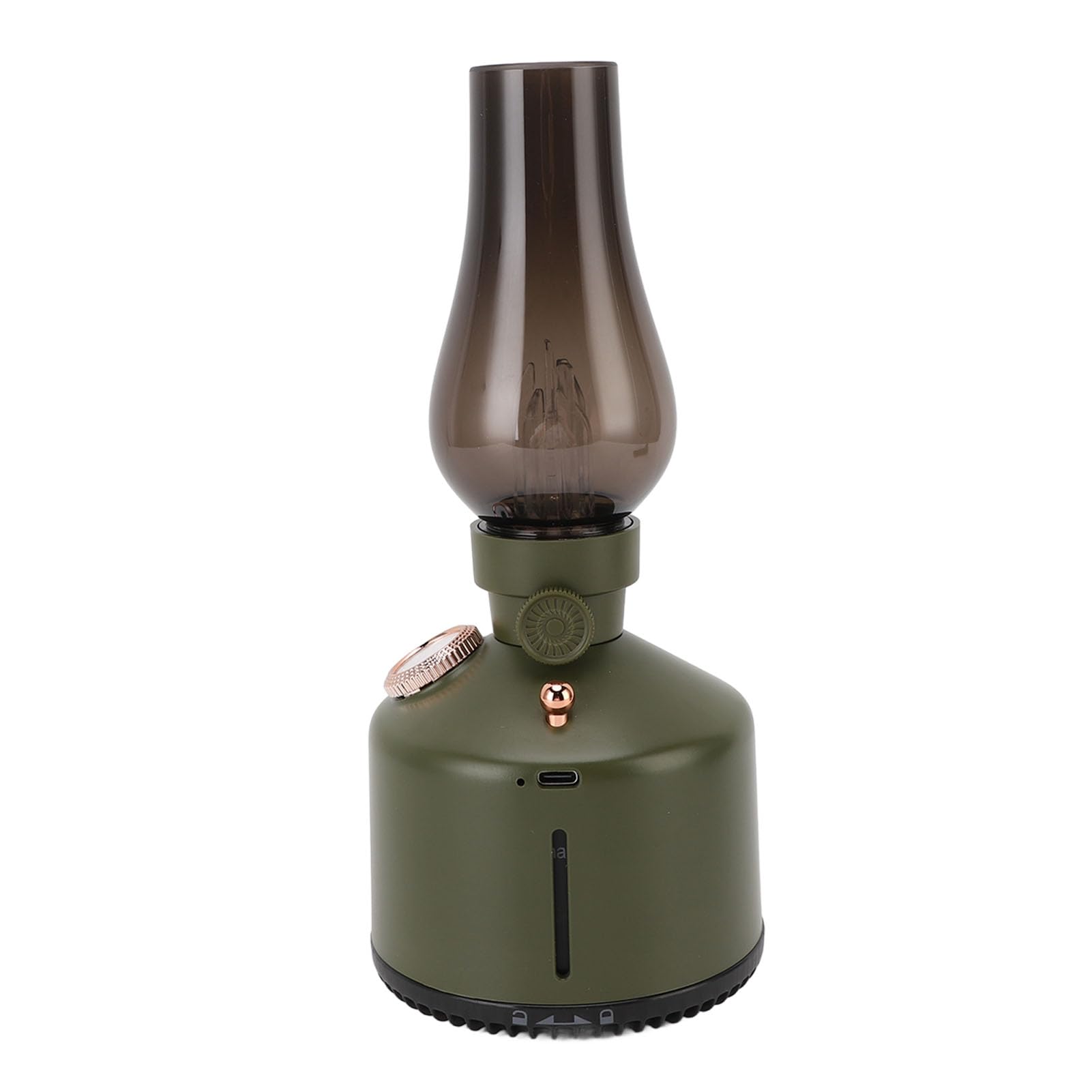Ejoyous Umidificatore Vintage con Lampada a Cherosene ABS Diffusore per Aromaterapia con Nebbia Fredda 260 Ml 2 Impostazioni di Nebbia Luce Notturna con Regolazione Continua per la Camera da Letto