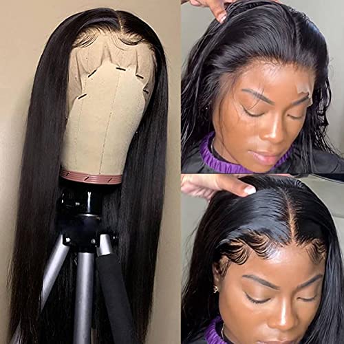 Grace Plus Hair Straight Lace Front Wigs Human Hair 13x4 Straight Lace Front Wigs Human Hair for Black Women Brazilian Straight Frontal Wig with Natural Baby Hair (20 Inch, straight frontal wigs)