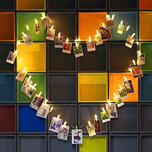 Image of Xenith 14 LED Photo Clip Fairy String Lights for Outdoor Indoor Anniversary Birthday Party Christmas Decoration Home Festival Festive Party Restaurants Farewell (Warm White, 3.5 Meter)