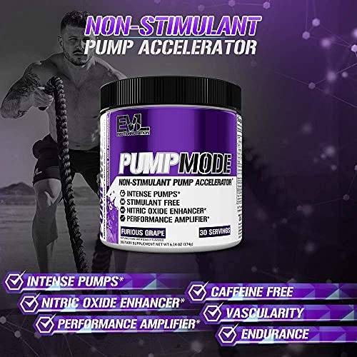 Evlution FID54692 Evl Pumpmode Nitric Oxide Supplement - Nitric Oxide Booster Pump Pre Workout Powder With Glycerol And Betaine For Muscle Recovery Growth And Endurance - Stim Free Pre Workout Drink  thumb #5
