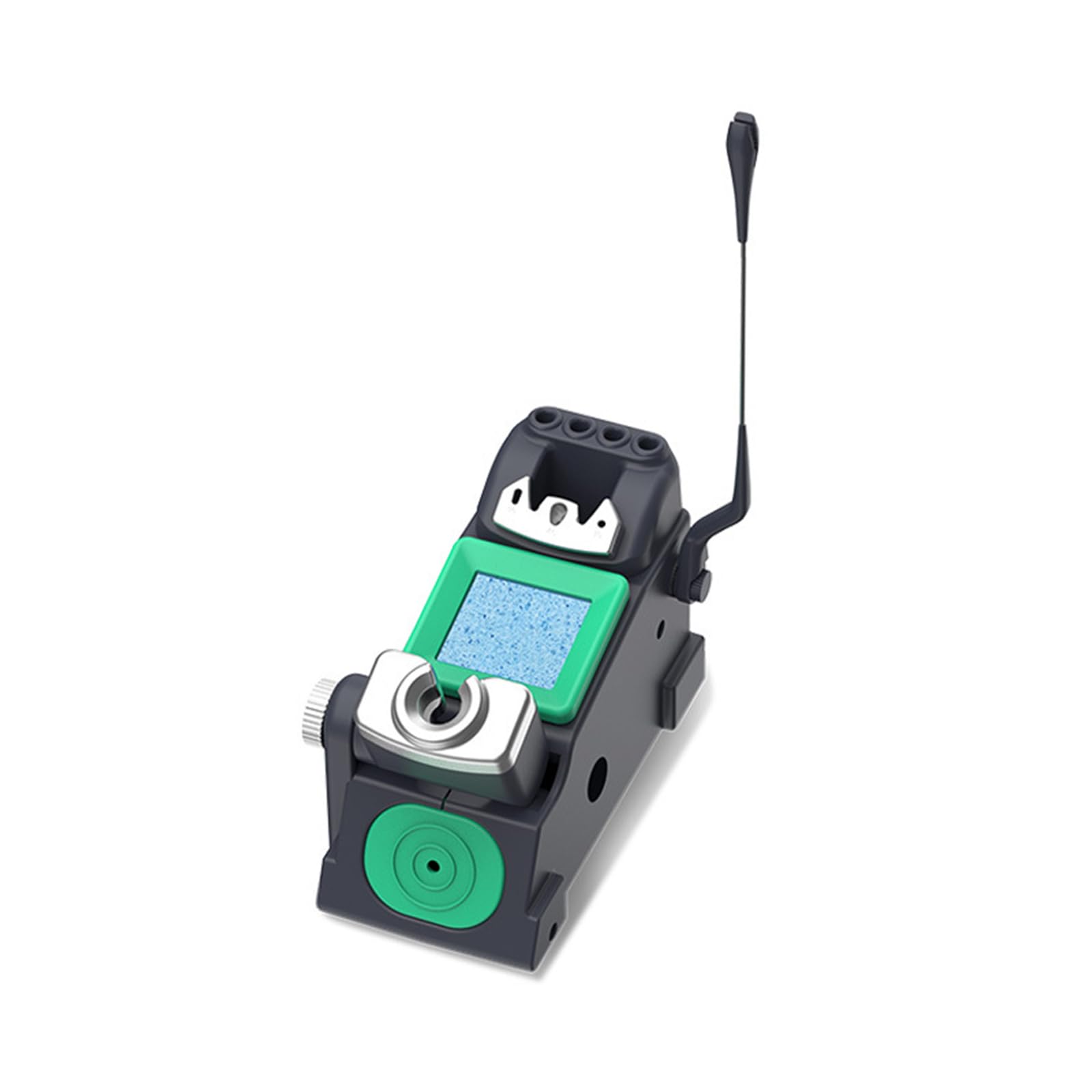 Supporto per saldatore con spugna per pulizia angolata regolabile a 45° in filo ottone per efficienza saldatura Supporto per spugna per pulizia temperatura
