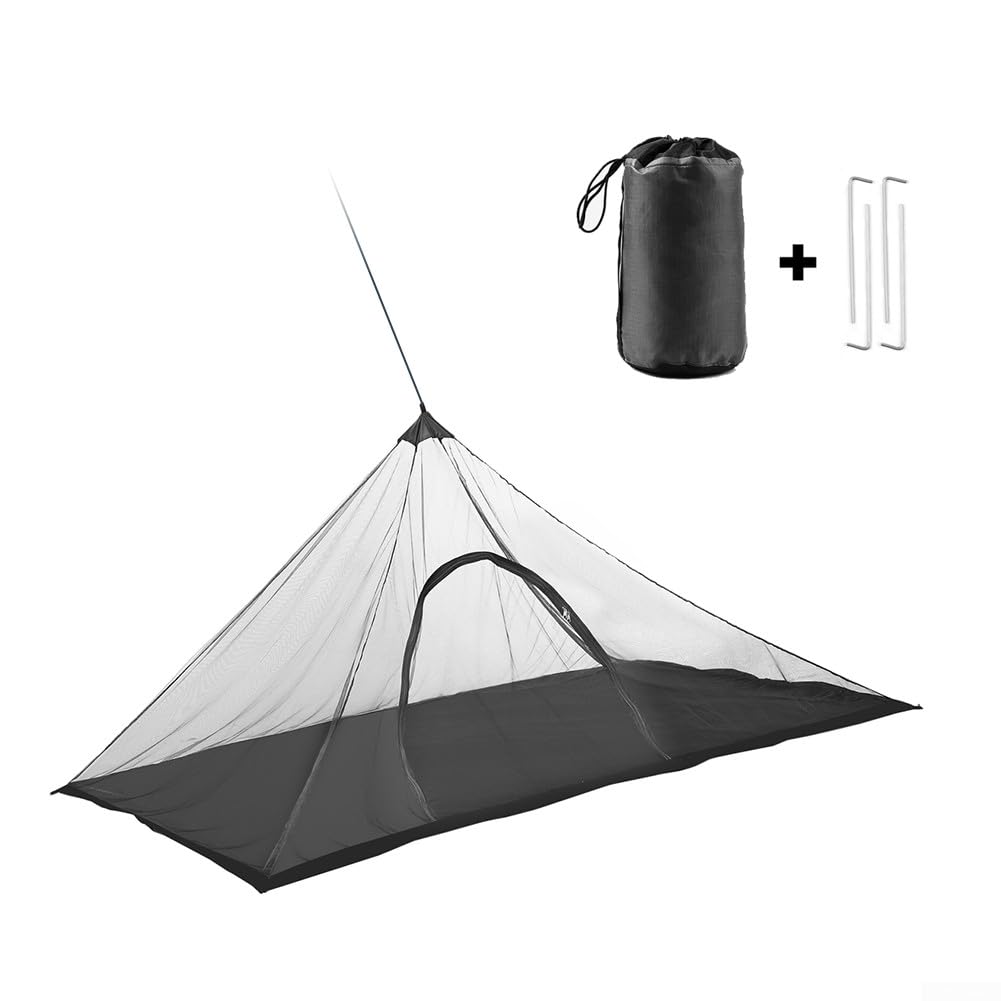 Moskitonetz-Zelt Outdoor Ultraleicht Mesh Zelt Camping Stangenlos Sommerzelt Innen Mesh Abwehrnetz Schwarz Sonstiges