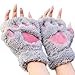 LIANGFANG Kawaii Mitaines pour Filles Femmes Chat Pattes Gants Pattes de Chat Cosplay Fausse Fourrure Peluche Chat Gants Lion Pattes Mitaines Gants, f, taille unique