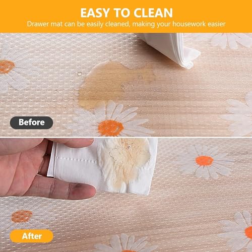 Image of EVA Fridge Shelf Liner Roll, Washable Drawer Mat Sheet, Cut-to-Size Cabinet & Refrigerator Shelf Protector, Food Contact Suitable Multipurpose Kitchen Table Liner Roll, 3 Meter