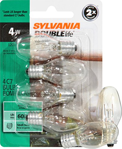 Sylvania home lighting 13523 c7-4w incandescent light b…