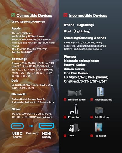 Image of Highwings USB C to HDMI Cable @60Hz, USB-C (4K HDMI) 9 FT, [Thunderbolt 3 /4 Compatible] Type-C to HDMI Cord for iPhone 16 /15 Series, MacBook Pro /Air, iPad, Surface, Galaxy, XPS, and More