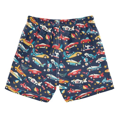 Boys Swim Trunks Quick Dry UPF 50+ Beach Board Shorts Kids Bathing Suits Swimsuit 2T Racing Five-Pointed Star Colorful2