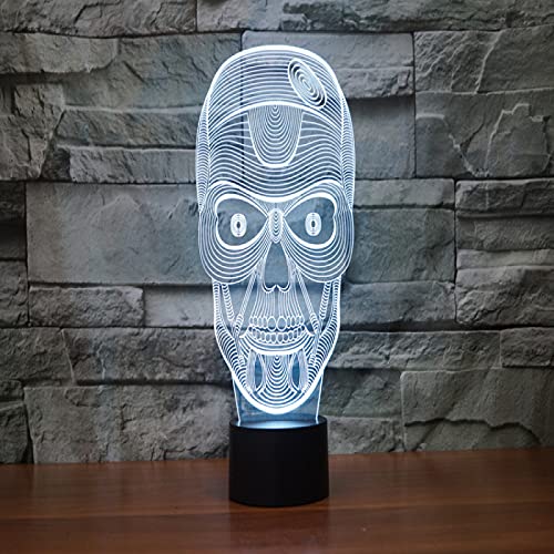YYHMKB ambiance d'optique applique chambre spiderman requin lampe Tête de mort lumière 3D tactile coloré LED lampe de table atmosphère cadeau lumière visuelle