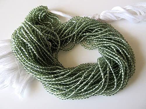 Apatite verte perles rondes 3mm naturelles pour fil de pierre fine et création de bijoux DIY