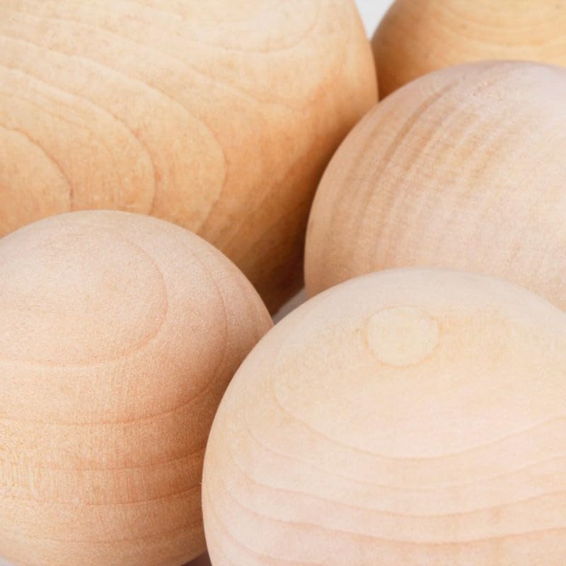 53pcs Houten Bal 3 Maten Grote Houten Ballen Houten Ronde Bal Onvoltooide Natuurlijke Houten Ambachtelijke Bal