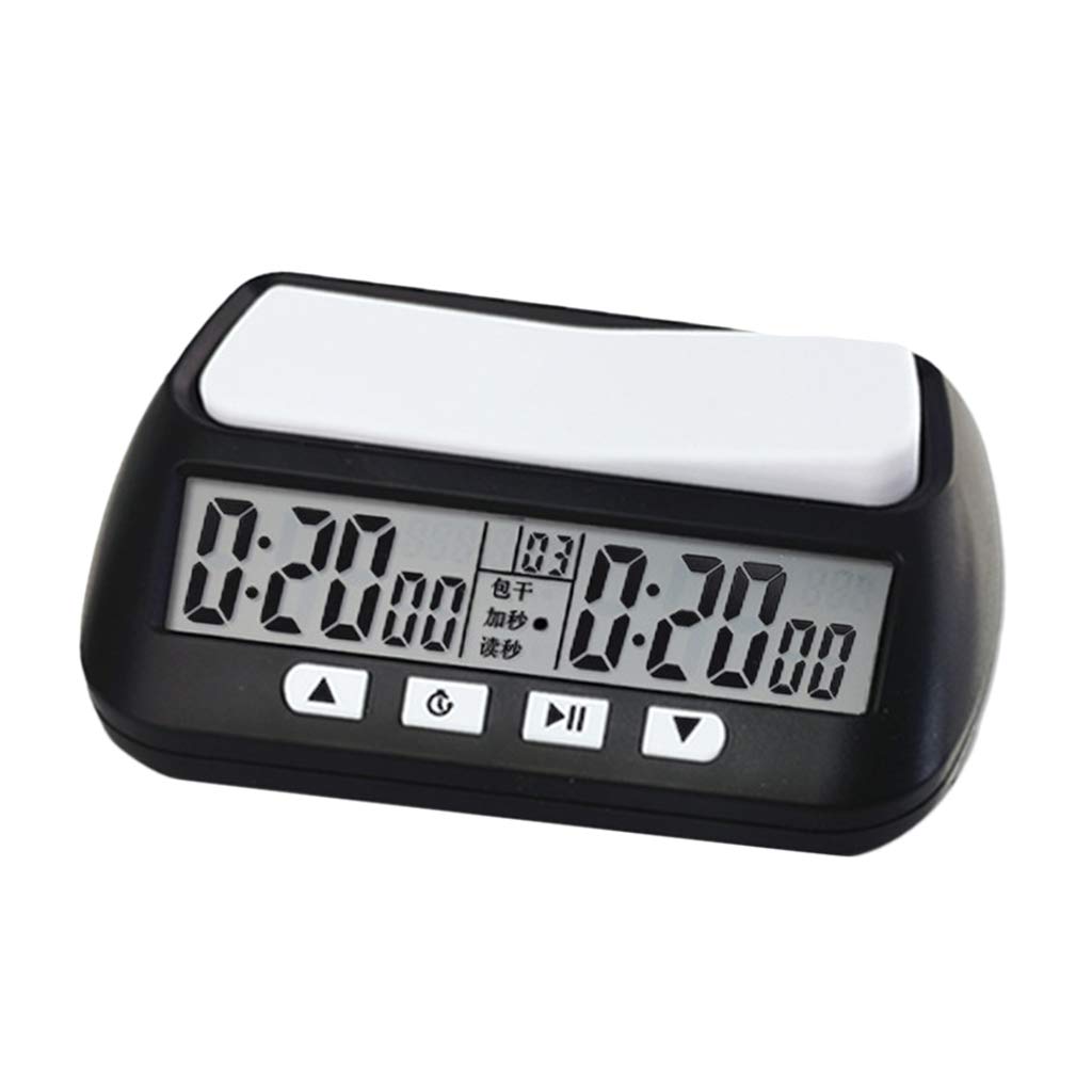 Leeadwaey Reloj de ajedrez digital para competición con temporizador de cuenta regresiva, color negro