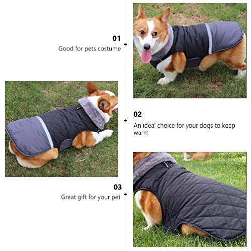 UKCOCO Colete Pet Traje PoliÃ©ster AlgodÃ£o Inverno Quente CÃ£o PulÃ´ver Roupas para Cachorrinho de