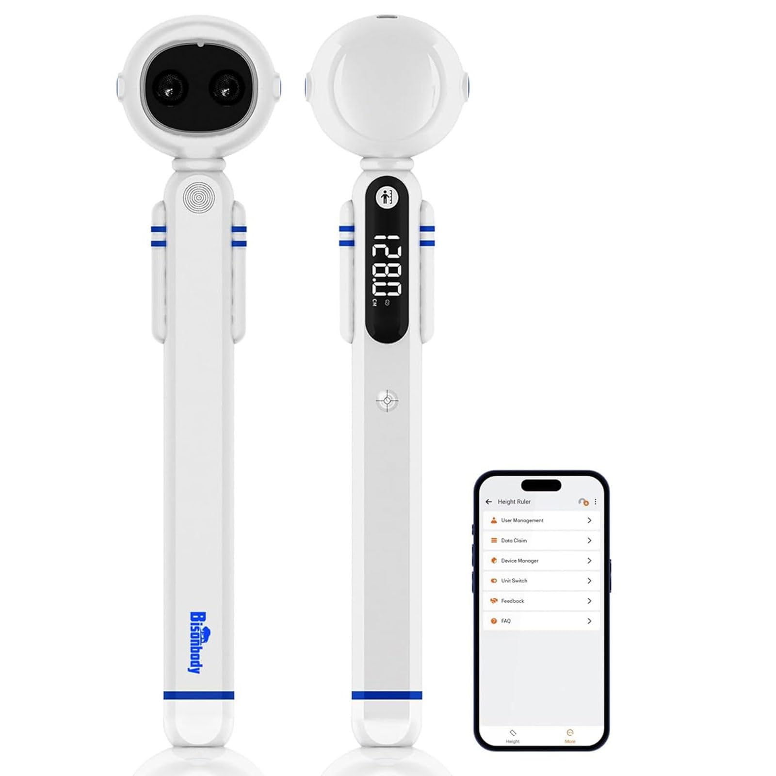 FITDAYS Kids Height Measure, Wireless Ultrasonic Tracker with Astronaut Design, cm/ft/in（HM2048B）