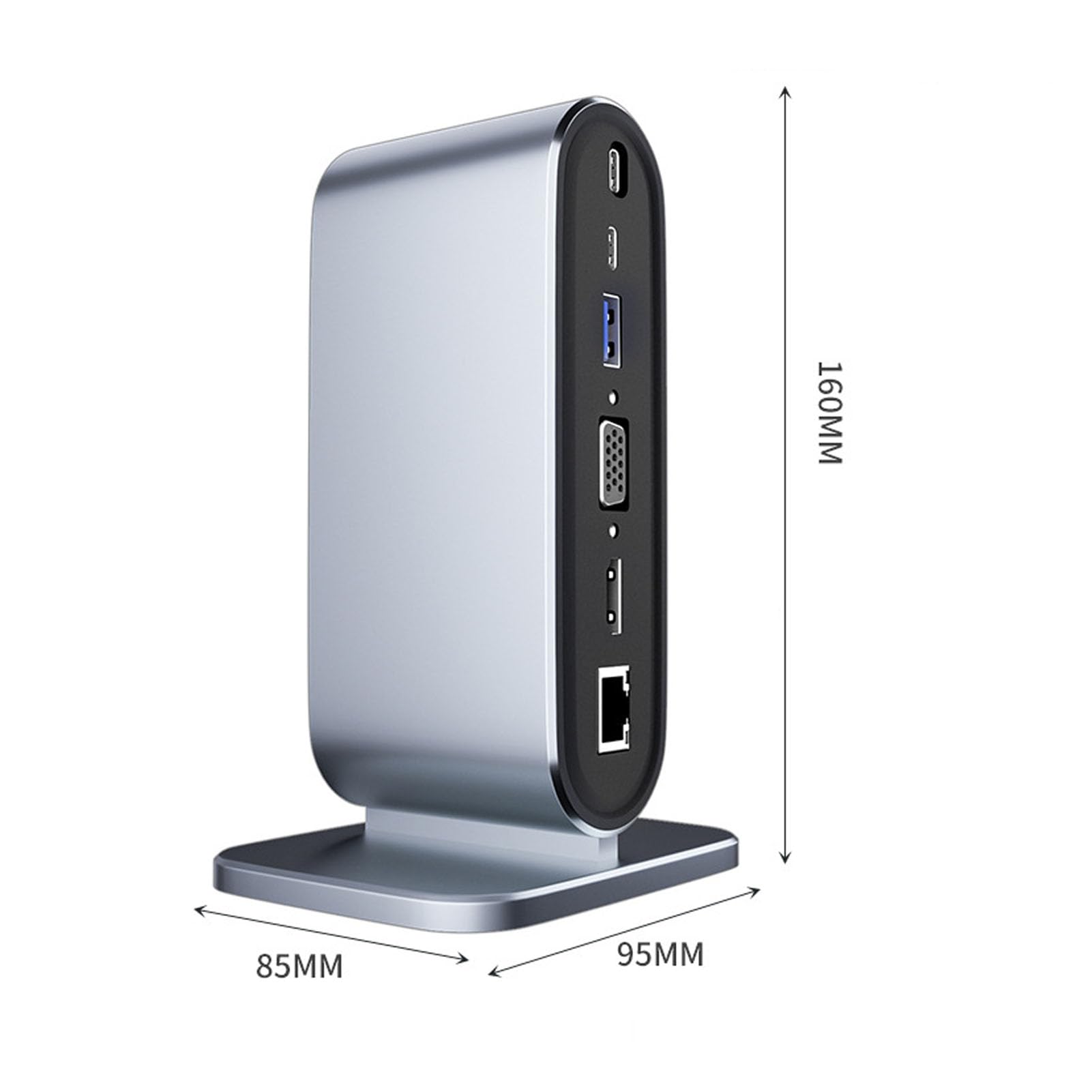 Cryfokt Stacja Dokująca do Laptopa USB C Hub 4K HD Szybkie ładowanie USB 3.0 12 w 1 dla MacBookPro Stop Aluminium
