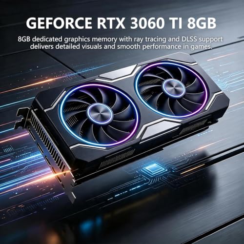 Image of Prebuilt Gaming PC, GeForce RTX 3060 Ti 8GB, AMD Ryzen 7 5700X