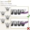 Lash Clusters B02 DIY Eyelash Extensions 72 Clusters Mega Volume C D Curl Individual Lashes Cluster Extensions for DIY at Home (NM-C-8-16MIX)