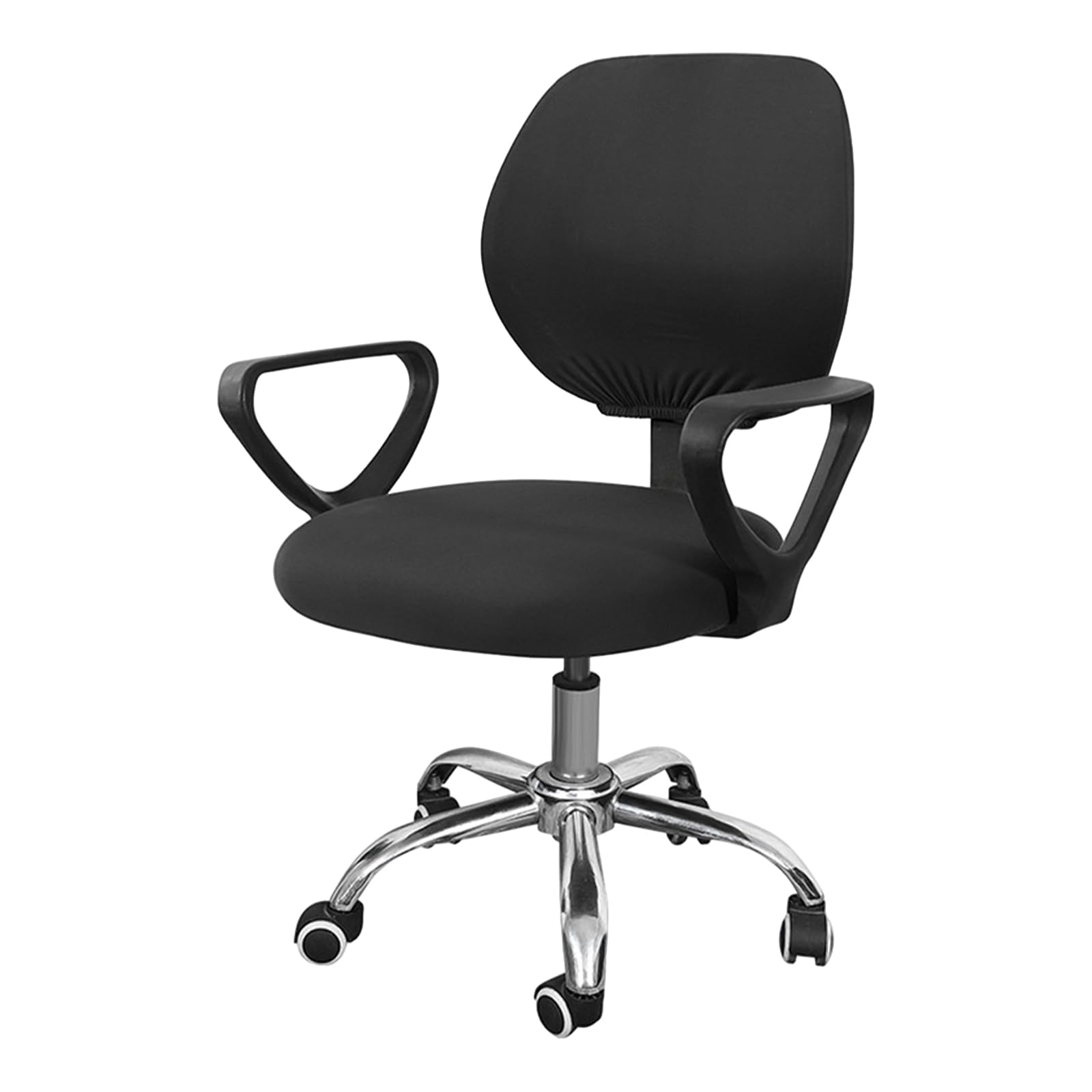 Hnonoxy Fundas Protectoras Silla,Funda Silla Ficina,Negro Funda Elástica Silla Oficina Antipolvo Antideslizante,Desmontable y Lavable Desmontable, Apto para Sillones Sllas Ordenador (Universal)