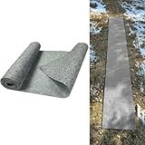 Prriudy 16 x 118 Inch No-Slip Ice and Snow Carpet Mats, Felt Carpet Anti-Slip Mat for Winter Walkways, Front Door, Stairs, Porch, Outdoor, Patio, Safe Walking (Grey, 1 Pcs, 16"x118")