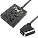 Produktbild Best Plug Audio Video Verteiler mit Schalter, 1 Scart-Stecker auf 3 Cinch-Buchse 1 S-VHS Buchse 2 Scart-Buchse, mit 20cm Kabel, Schwarz (verbesserte Ausführung v1.72)