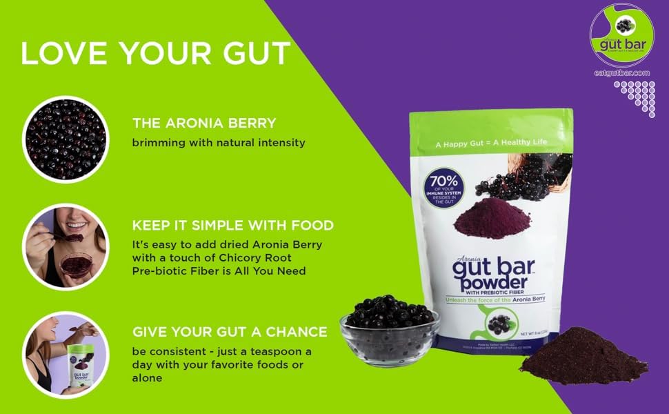 Aronia Powder | Aronia Berry Powder from Black Chokeberry Plant | 52 Servings | Supports Digestion and Gut Health | Made with Organic Aronia Berries | Black Chokeberry Supplement - Image 3