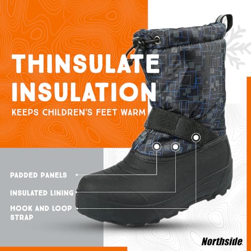 Image of Northside Frosty Insulated Winter Snow Boots for Girls and Boys with Rugged, Water Resistant Nylon Upper, Quick-Drying Lining, Removable EVA Insole, and Durable TPR Outsole