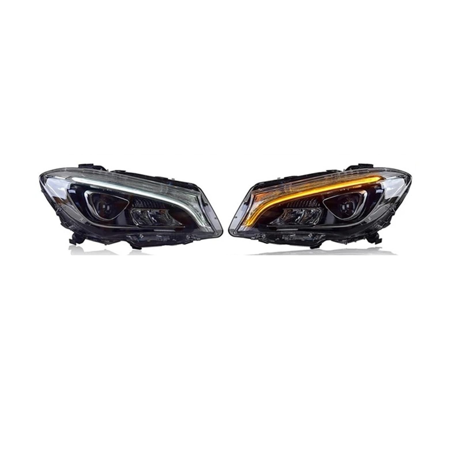 Pasuje do Be//nz CLA W117 13-19 Led DRL reflektor samochodowy montaż sygnału akcesoria samochodowe zmodyfikowana lampa reflektory LED(For original xenon)
