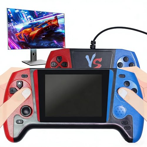 Handheld Game Console – Retro Portable Gaming System with 500 Built-in Classic Games, 3.5' LCD Screen, Rechargeable Battery, TV Output, and External Gamepad for 2-Player Fun, for Kids & Adults
