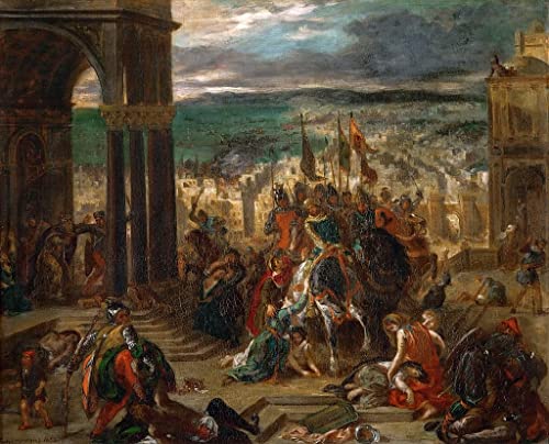 Peinture murale l'Entrée àinople Delacroix grand format 60x90 pour habiller un salon