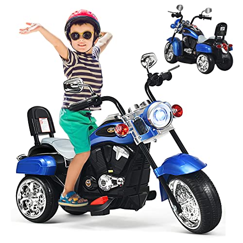 GOPLUS Moto Electrique Enfants 6V, Voiture Électrique Enfants 1 Place Vitesse 2,5-3km/h,Charge 30 KG, Scooter Electrique Enfants pour Garçons Filles 3 an+s...