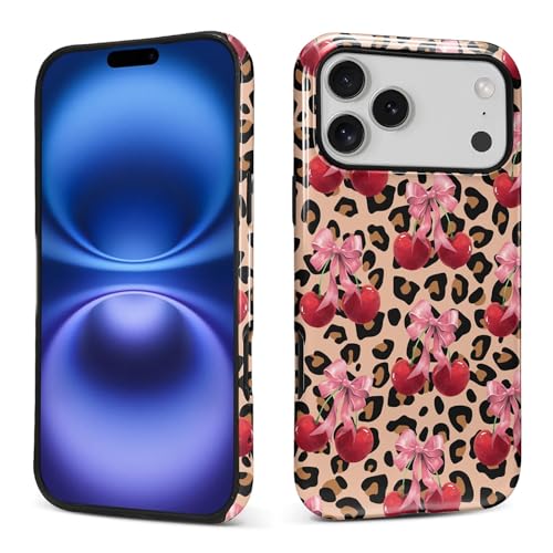 Coque iPhone 17 Pro Max motif nœud cerise cadeau idéal