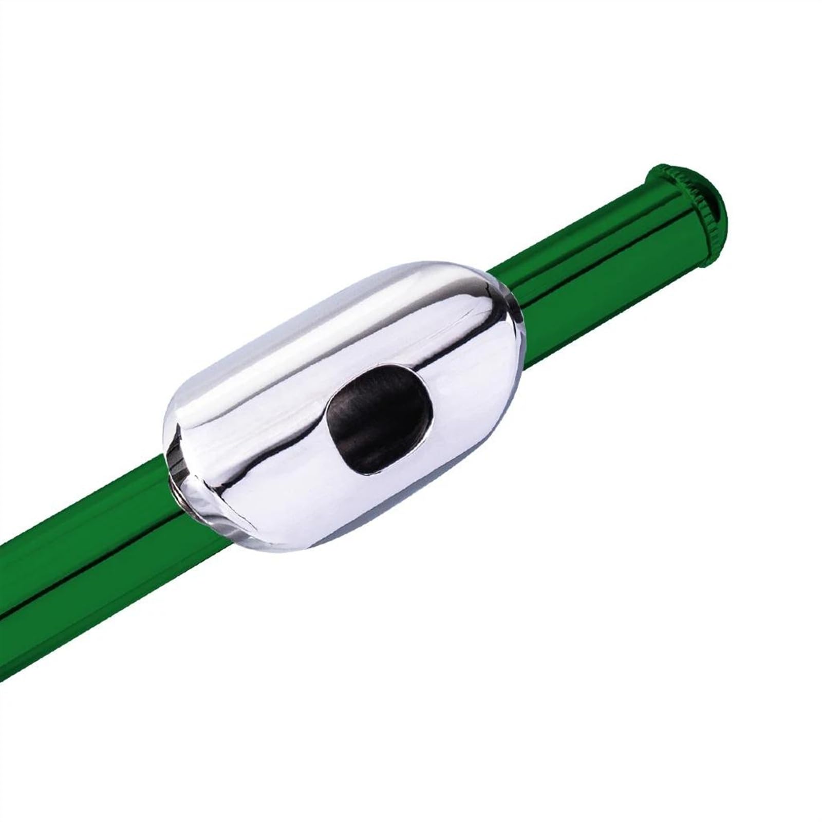 Flauta Verde De Tamaño Medio, Llaves Plateadas, Cuerpo De Cuproníquel, Llave C, Juego De Piccolo Con Estuche Flauta Travesera Kit