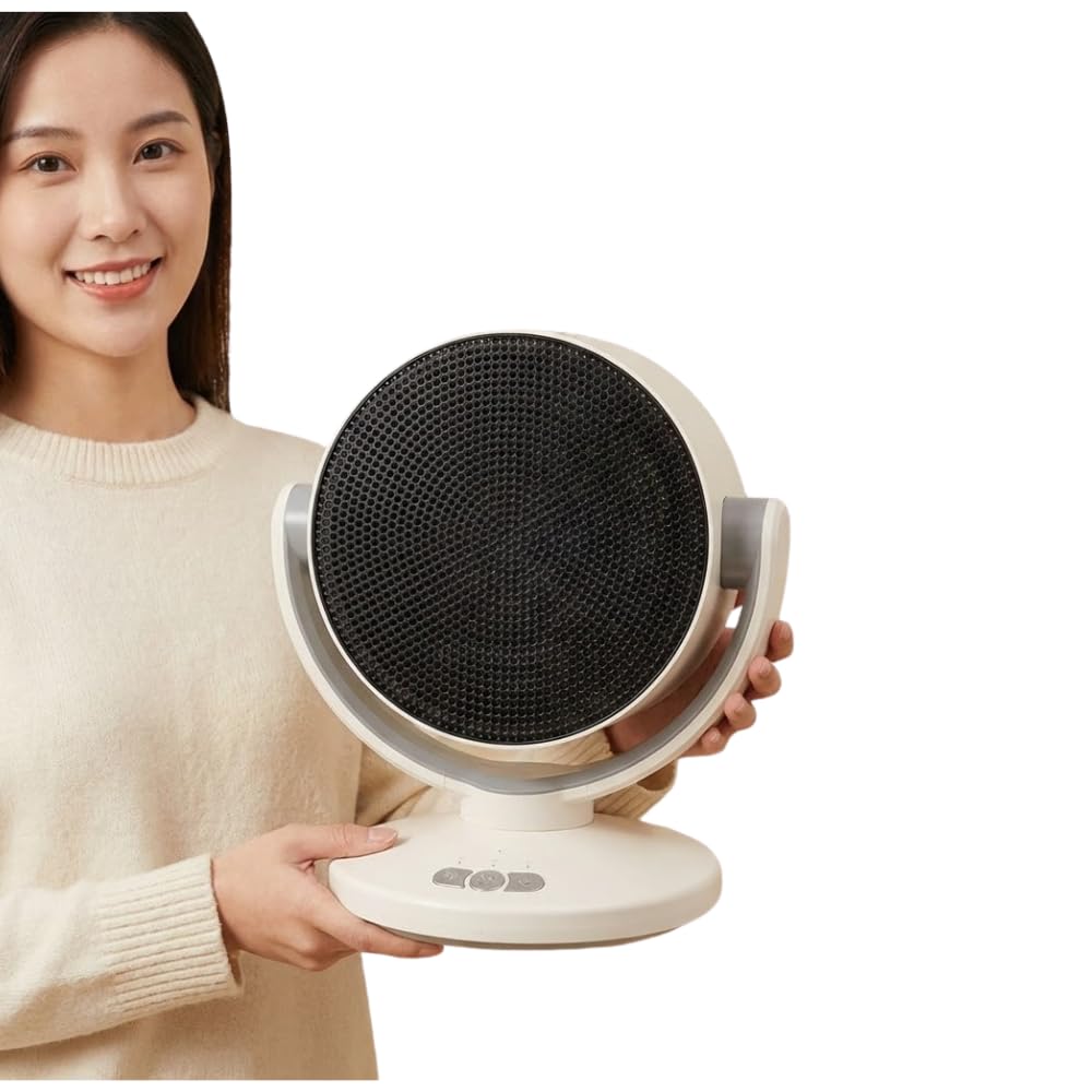 Drumstone (𝐒𝐩𝐞𝐜𝐢𝐚𝐥 𝟏𝟓 𝐘𝐞𝐚𝐫𝐬 𝐖𝐚𝐫𝐫𝐚𝐧𝐭𝐲) PTC Ceramic 2-in-1 Heater Fan, 1200W Quick Heating Desk Heater with 3 Air Speeds, Compact Cooling & Heating for Home Office Bedroom-image-28