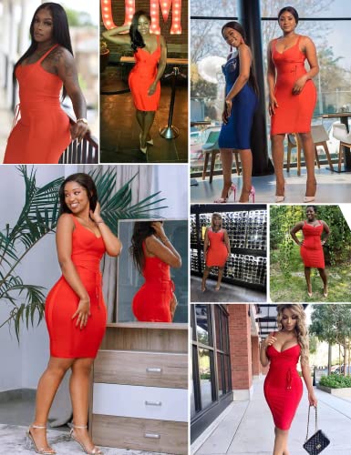 Image of meilun Womens Rayon Belt Detail Bandage Bodycon Party Dress