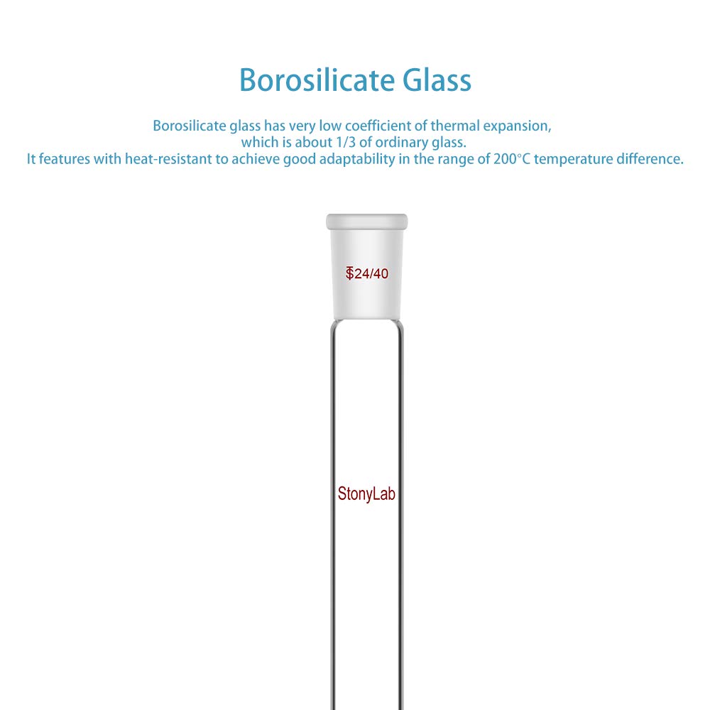 DONLAB CKF-4030 Glass 40mm O.D. 300mm Length Chromatography Column 24 40 Joint With G3 Sand