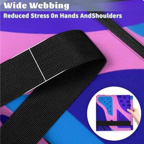 Abstract Purple Geometry Extra Large Moving Bags Heavy Duty Storage Bags Cloth Wrap Around Handles Double Zipper Reusable Convenient Foldable Storage Tote for Travel Camping Space Save4