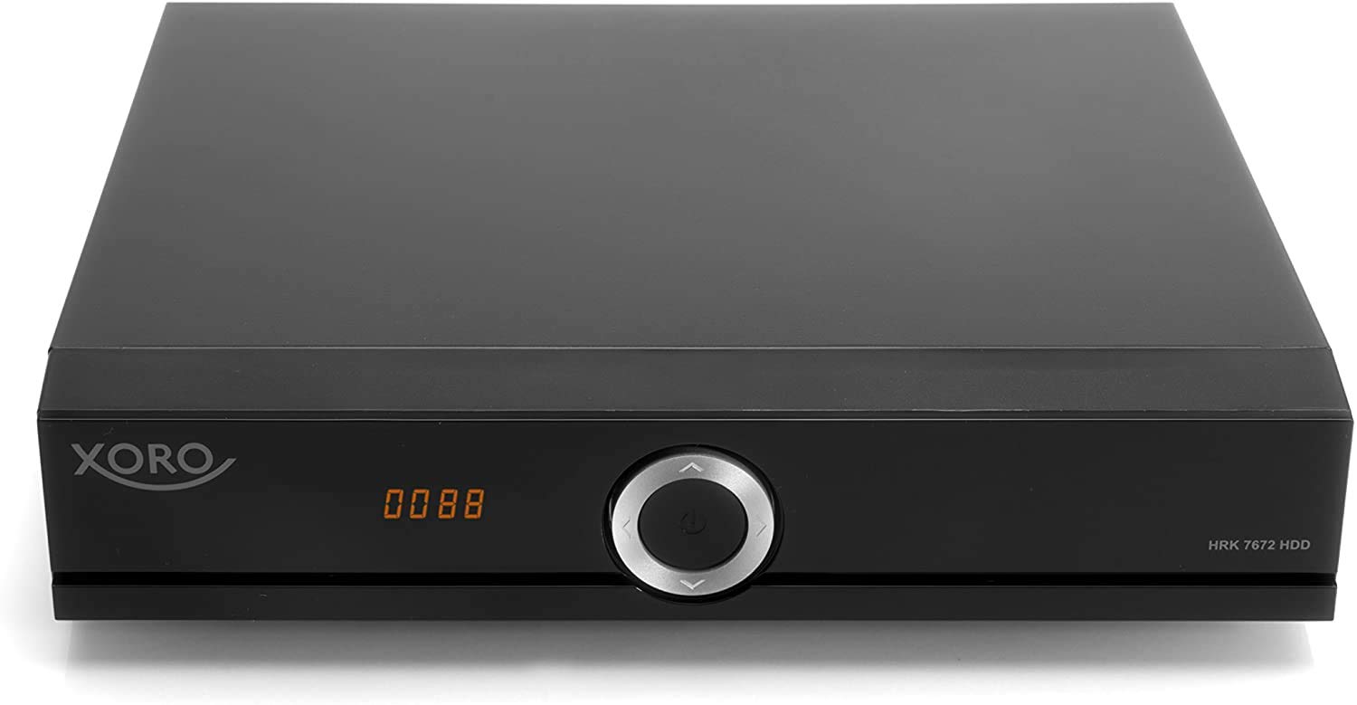 Xoro HRK 7672 HDD DVB-C HD Kabelreceiver (HDTV Twin Tuner, HDMI, USB PVR Ready, S/PDIF Opt., MiniSCART, ohne SATA Festplatte im FP-Schacht, 12V) schwarz, inkl. conecto® HDMI-Kabel