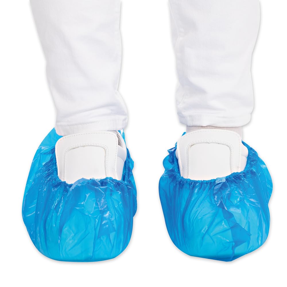 Hygostar Überschuhe für Hygomat, in blau | CPE, Wasserdicht, 1100 Stück (10 x 110 Stück), in Einheitsgröße, Schuhüberzieher, Überziehschuhe, Schuhschutz