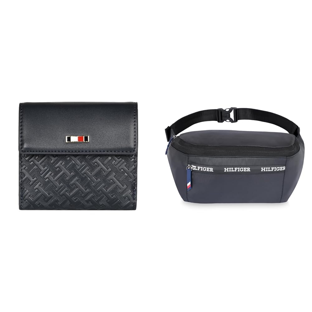 Wallet for Women, Lautrac, Small Flap Wallet with Sling, Blue + Unisex Convertible Backpack & Crossbody, 15L - Minden Plus in Navy & Black - Versatile 3-in-1 Bag for Travel,-image-2