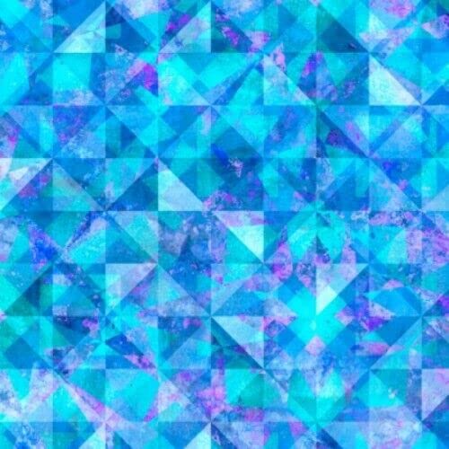 FlashPhoenix Quality Sewing Fabric – Fabrics Reflections by Dan Morris BQ Blue/Aqua Cotton Size; 36' x 44' by The Yard
