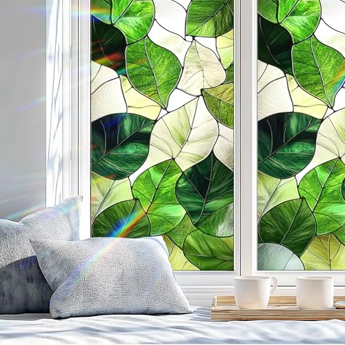 Película para ventana efecto vitral 17.5 x 39.3 pulgadas miniatura 1