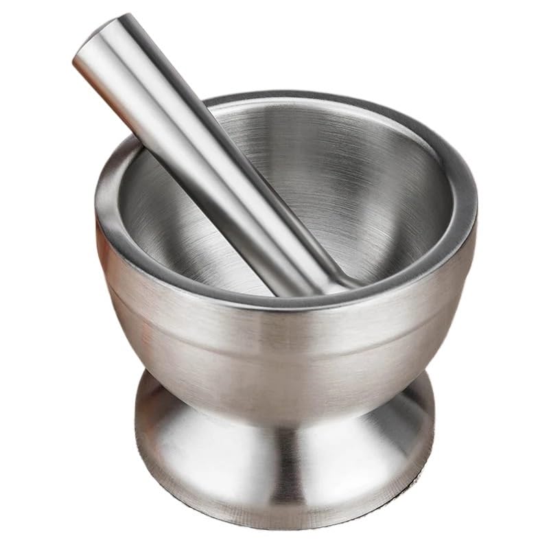 Pestle and Mortar Stainless Steel Mortar Pestle Garlic Pounder Spice Mill Pharmacy Herbs Bowl Crusher Grinder