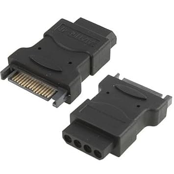 LipiWorld® 15 Pin SATA Male to 4 Pin Molex Female Power Adapter for IDE Hard Drive/CD/DVD USB Adapter (Pack Of 2 15 Pin to 4 Pin)