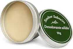 Desodorante Sem Alumínio com Óleos Essenciais e Argila Branca Clareador Anti Odor - Senhor Saboeiro 50g