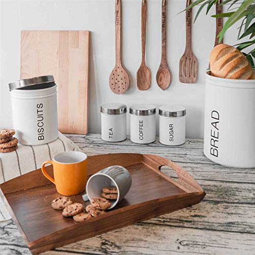 Harbour Housewares Kitchen Bread Bin with Airtight Lid - White - Contemporary Steel Storage Caddy Rubber Sealed Bread Container Bin for Loaves, Pastries, Rolls - Cosy Home Interiors Harbour Housewares Kitchen Bread Bin with Airtight Lid - White - Contemporary Steel Storage Caddy Rubber Sealed Bread Container Bin for Loaves, Pastries, Rolls - Image 6