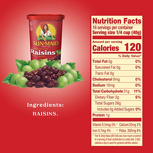 Image of Sun-Maid California Raisins | 23 Ounce | Whole Natural Dried Fruit | No Artificial Flavors | Non-GMO | Vegan And Vegetarian Friendly