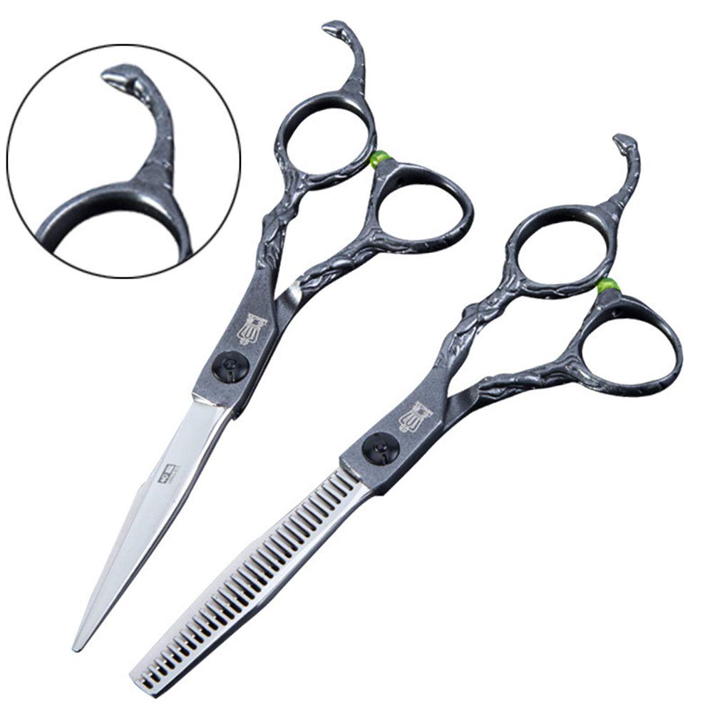Haarschneidescheren 6,0 Zoll, Profi Friseurschere Gerade Schere Und Zähne Schere Set Edelstahl (Licht Und Sharp), Für Friseurbedarf, Home Use, Salon,Rosa