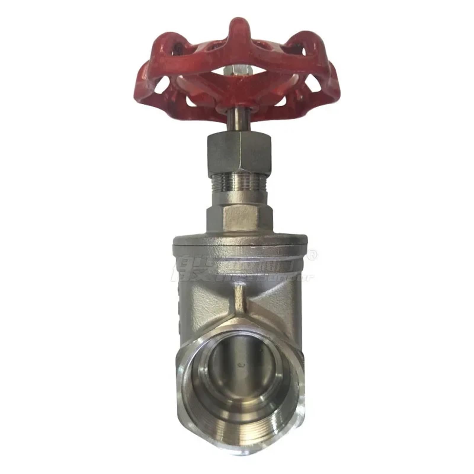 Válvula de compuerta acero inoxidable 304 con rosca interna 1/2", 3/4", 1", 1-1/4", 1-1/2" y medidor paso recto Para Agua(1-1/2")