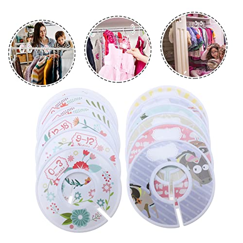 Toddmomy Etiquetas Separadoras De Tamanho De Armário 12Pcs Etiquetas Em Branco Roupas De Menino Recé