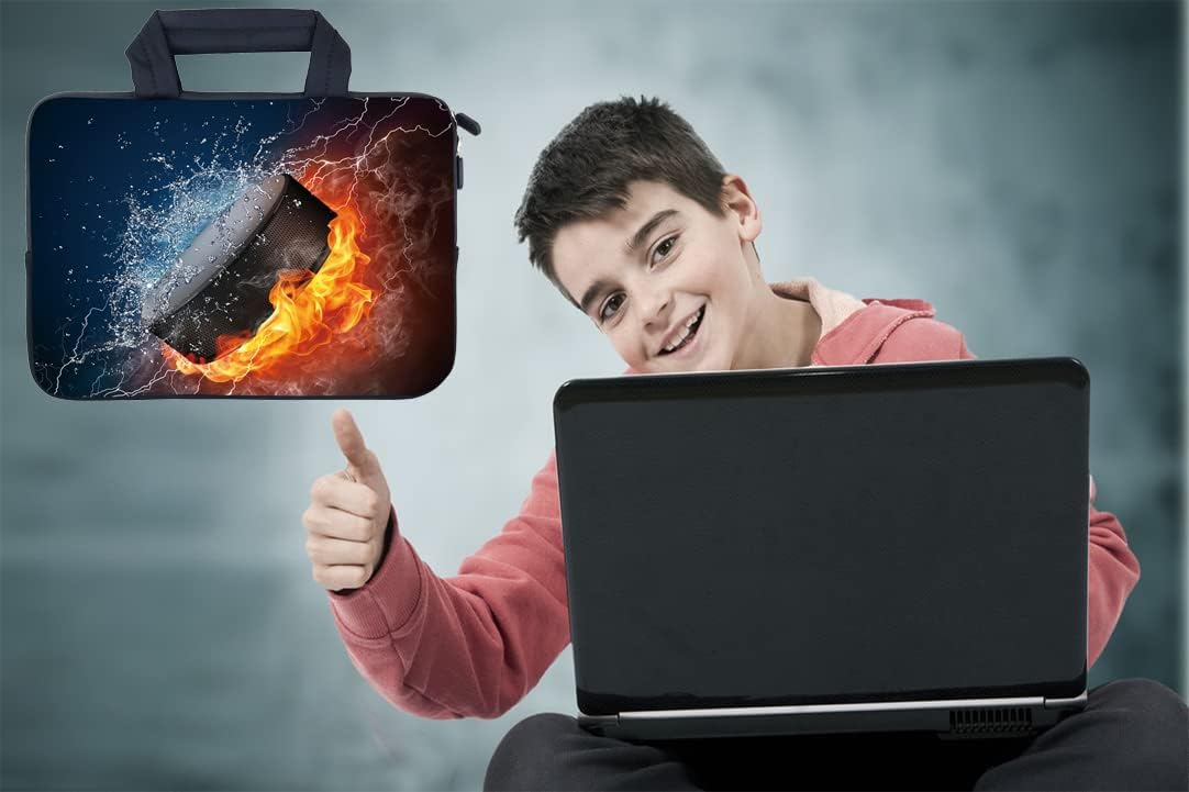 AMARY Chromebook case 11.6" 12" inch Laptop Handle Bag Neoprene Notebook Carrying Pouch Ultrabook Case Tablet Cover Fit Apple MacBook Air HP DELL Lenovo Asus Samsung (Hockey) - Image 6