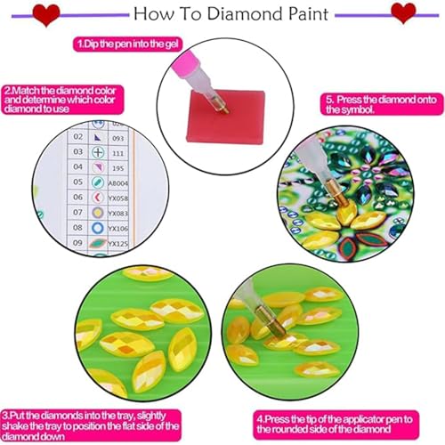 Image of Art Crafts Diamond Painting Glasses Storage Box Accessories Mandala Leather Case Organizer for Adult Women Kids 2pcs